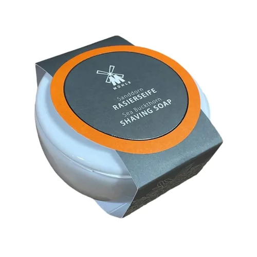 Miniatura 4 de MÜHLE SHAVE CARE - Plato de porcelana con jabón de afeitar de espino cerval de mar 2.29 oz