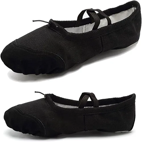 Miniatura 2 de Zapatos de ballet para niñas, zapatillas de ballet para prácticas, zapatos de baile de lona con suela dividida, zapatos de ballet para mujeres