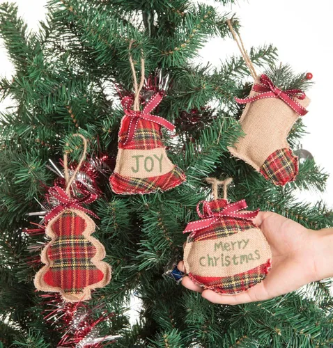 Miniatura 2 de HUAN XUN Adornos para árbol de Navidad, 8 unidades, bola de árbol de Navidad, decoración de fiesta navideña