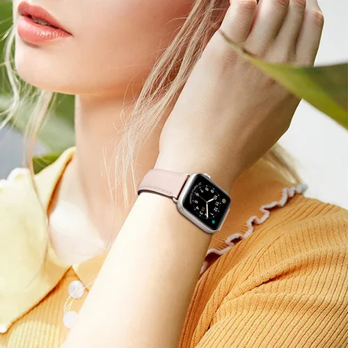 Miniatura 7 de Bandas cuadradas compatibles con Apple Watch de 38 mm, 40 mm, 41 mm, 42 mm, 44 mm, 45 mm, 49 mm, correa de muñeca de cuero genuino para iWatch SE