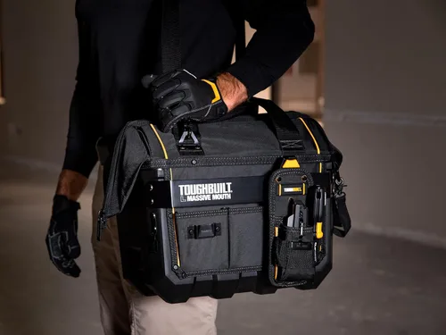 Miniatura 8 de ToughBuilt ClipTech Series - Bolsa de herramientas de boca masiva de 16 pulgadas, bolsa de herramientas de gran apertura resistente con construcción