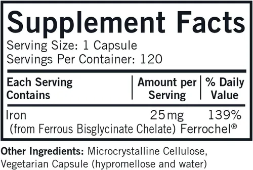 Miniatura 2 de Hierro 25 mg Bio-Max Series Cápsulas - Hypo - 120 ct
