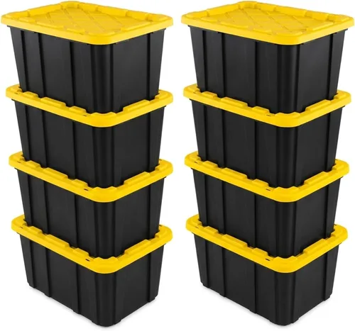 Miniatura 22 de Sterilite Paquete de 6 contenedores industriales, contenedores de almacenamiento de plástico con tapas, 17 galones, contenedores organizadores