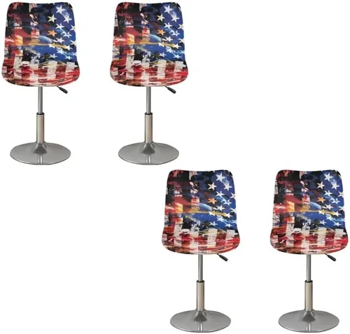 Miniatura 50 de 250th Anniversary - Juego de 2 fundas para taburetes de bar, fundas para sillas de taburete de mostrador con almohadilla de asiento impermeable