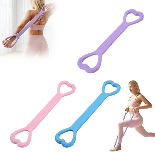 Miniatura 8 de Bandas de resistencia Figura 8 Bandas de ejercicio para mujer, bandas elásticas para entrenamiento, brazo, espalda, entrenamiento de hombro cuerdas