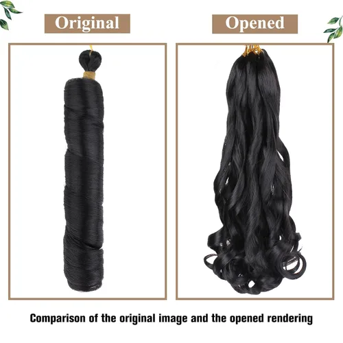 Miniatura 4 de COOKOO Cabello rizado francés de 10 pulgadas, prerizado, paquete de 9 rizos franceses, trenzas sueltas, cabello trenzado para trenzas de caja