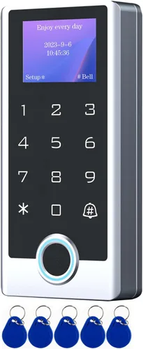 Miniatura 10 de Teclado de control de acceso para puerta, acero inoxidable IP68 resistente al agua, 2000 usuarios, entrada y salida Wiegand de 26 bits, control