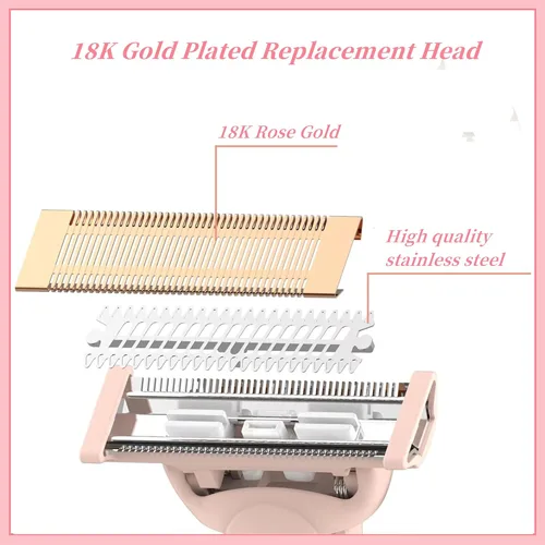 Miniatura 2 de Cabezales de repuesto para maquinilla de afeitar compatibles con Flawless Nu Razor, cabezales de repuesto para acabado táctil impecable para NU Oro