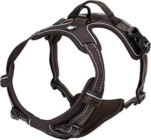 Miniatura 20 de Truelove TLH5651 - Arnés ajustable sin tirones para perro, chaleco reflectante para cachorros, control cómodo, colores brillantes (azul, M)