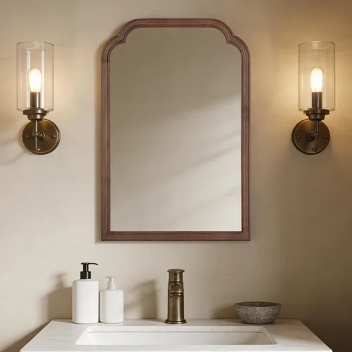 Miniatura 39 de WallBeyond Espejo de longitud completa para montar en la pared, 65 x 22 pulgadas, espejo de suelo con marco de madera rústica, espejo grande