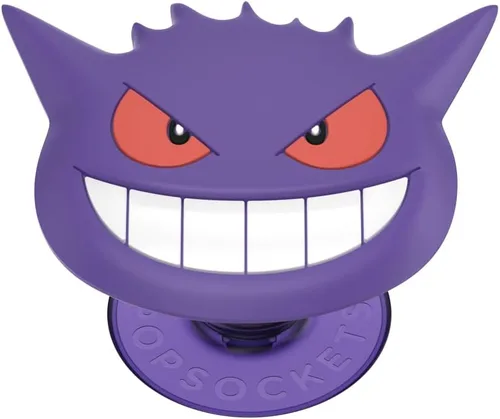 PopSockets Agarre para teléfono con soporte expansible, agarre adhesivo, PopOut, Pokémon - Cara de Gengar