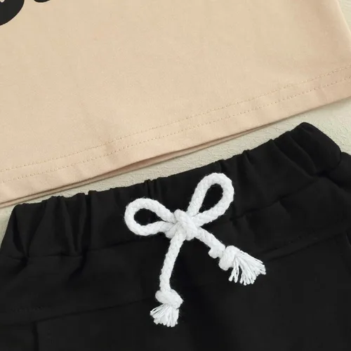 Miniatura 61 de Ropa de bebé niño sin mangas + pantalones cortos con estampado a rayas con bolsillos, 2 piezas de trajes de verano