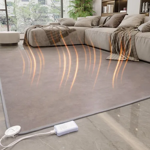 Miniatura 9 de Calentador de suelo radiante infrarrojo, alfombra eléctrica con 60 ajustes de calor, protección contra sobrecalentamiento, 12 horas de apagado