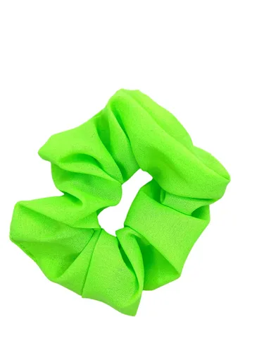 Miniatura 5 de Bandas elásticas para el cabello de neón, coleteros de color liso verde neón (4 unidades)