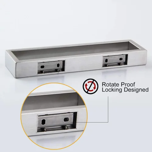 Miniatura 7 de Toallero de mano SUS 304 de acero inoxidable para baño, cocina, garaje, resistente, montado en la pared, acabado cepillado