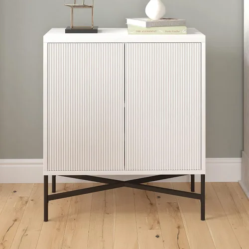 Miniatura 2 de Henn&Hart Brighton Accent Gabinete, 28" de ancho, blanco Blanco nube