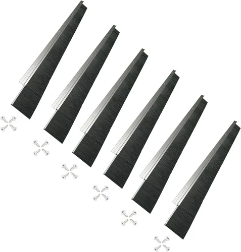 Miniatura 15 de 7 juegos x 39.37 pulgadas de cepillo de puerta de pelo neto de 2.5 pulgadas de ancho, sello de barrido de cepillo de puerta enrollable para garaje