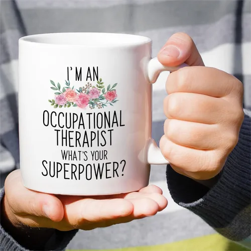 Miniatura 4 de Retreez Taza divertida para terapeuta ocupacional, regalo de terapia ocupacional, graduación, estudiante, taza de café de cerámica de 11 onzas