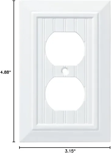Miniatura 9 de Franklin Brass W35266-PW-C - Placa de pared clásica simple, cubierta para interruptor, cubierta N163:N192, blanco puro