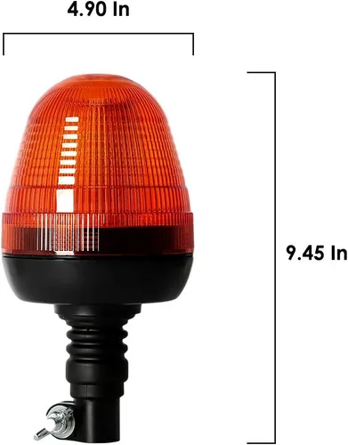 Miniatura 2 de 60 luces LED intermitentes ámbar intermitentes, lámpara estroboscópica de montaje flexible con soporte de enchufe, luz de advertencia de emergencia