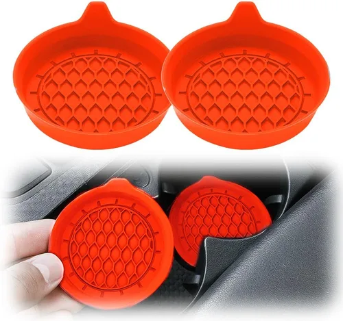 Miniatura 9 de Portavasos para automóvil, soporte de silicona mejorado 2025, protector de bebidas para fijar tazas de agua y bebidas, accesorios de inserción