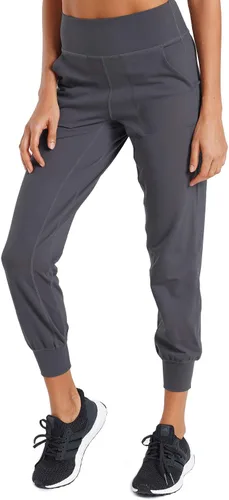 First Way - Pantalones de yoga tipo capri ligeros con cintura alta y bolsillos, ideales para correr o descansar, para mujer