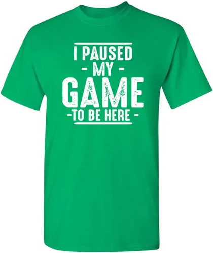 Miniatura 8 de Camiseta divertida con texto en inglés "I Paused My Game to Be Here" para hombre