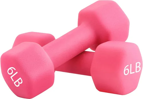 Miniatura 27 de Portzon Mancuernas con Pesos 10 Opciones de Colores Compatibles con Juego de 2 Mancuernas de Neopreno, 1-15 Libras, Antideslizantes, No se Ruedan