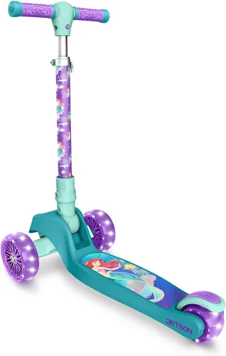 Miniatura 4 de Jetson Character Kids Kick Scooter, luces LED en vástago y ruedas iluminadas, marco ligero, manubrio ajustable en altura, sistema de inclinación