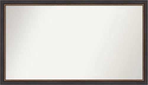 Miniatura 127 de Amanti Art Espejo de baño negro para sobre el fregadero, 23 x 23 pulgadas, espejo cuadrado negro Ashton, marco de madera tradicional mediano, se