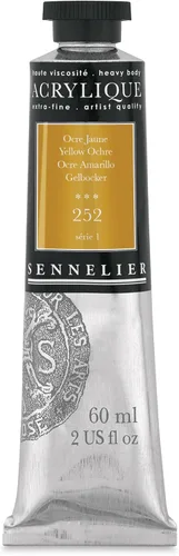 Miniatura 86 de Sennelier Acrílico para artistas extrafinos, 2.0 fl oz, luz verde cromo S3