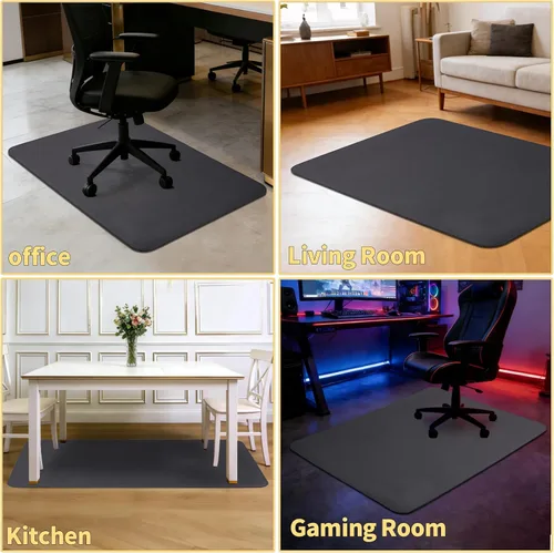 Miniatura 6 de Tapete para silla de oficina para suelo de madera dura, 36 x 48 pulgadas, antideslizante, tapete para silla rodante, protector de suelo resistente