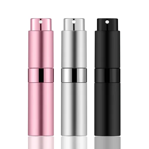 Miniatura 9 de 8ML Mini atomizador Perfume Viaje (negro mate) botella recargable portátil spray botella para colonia y perfume (3 piezas)