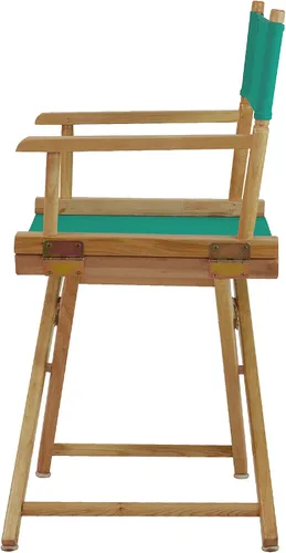 Miniatura 5 de Casual Home - Silla de director de 18.0 in, marco natural con lona verde azulado