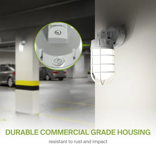 Miniatura 4 de ASD Luz LED de tarro de gelatina hermética al vapor, 12/16/20 W, 120-277 V, IP65 RGBCW, lámpara de pared industrial del anochecer al amanecer, luz