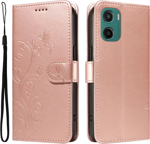Miniatura 104 de Funda para Motorola Moto E22/E22i, piel sintética, con tarjetero y correa para la muñeca, a prueba de golpes, funda magnética para Motorola Moto Rojo