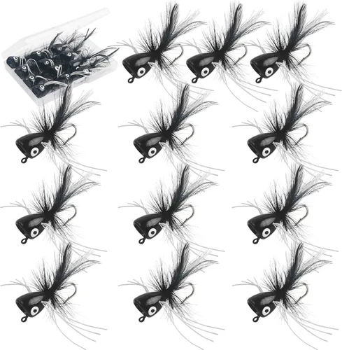 Miniatura 13 de Poppers de pesca con mosca, 12 unidades para pesca con mosca, pesca con mosca, lubina, moscas, trucha, salmón, moscas, insectos, señuelos coloridos