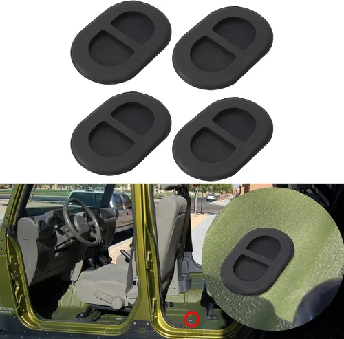 Miniatura 5 de Tapones de suelo para Jeep Wrangler de goma para el suelo, tapones de drenaje para Jeep Wrangler JK JKU JL JLU Gladiator JT 2007-2021 - 68194821AA