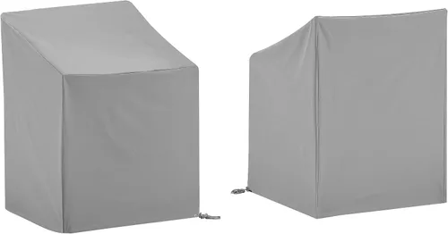 Miniatura 11 de Crosley Furniture Fundas impermeables para muebles de patio, juego de 2 piezas para sillas de comedor, color marrón Beige Bronceado