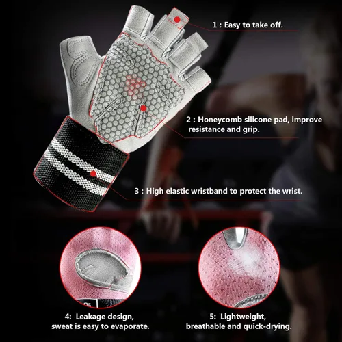 Miniatura 2 de spacepower Workout Gloves, Weight Lifting Gloves for Women&Men, Lightweight Breathable Gym Gloves for Exercise