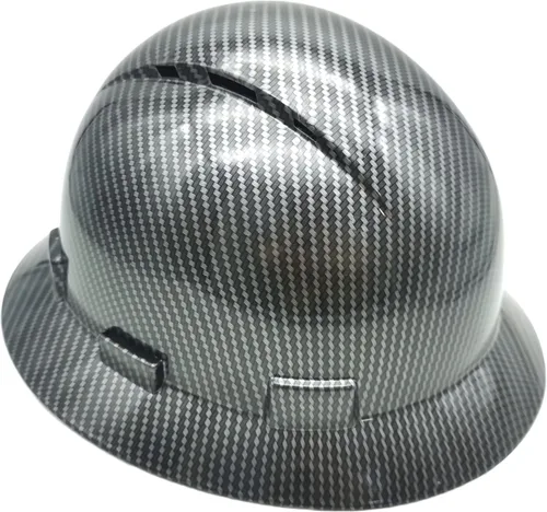 Miniatura 9 de Zeluga Casco duro de ala completa HDPE, casco de seguridad de construcción con orificios ventilados, suspensión de trinquete ajustable de 6 puntos