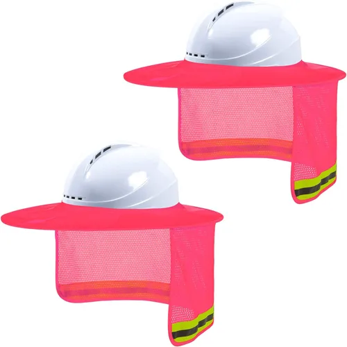 Miniatura 8 de Parasol para Casco Duro, Visera de Alta Visibilidad con Protección para el Cuello con Tira Reflectante, Accesorios para Casco Duro, Visera Completa