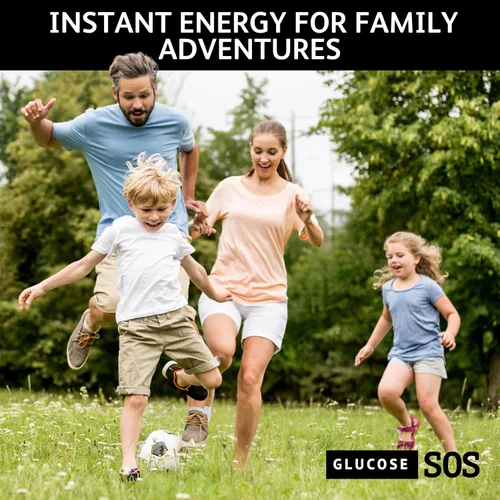 Miniatura 7 de Comprimidos de Glucosa SOS que se Derriten Hechos con Polvo de Dextrosa, Puré de Frutas Natural, Azúcar, Comprimidos de Glucosa, Suplemento