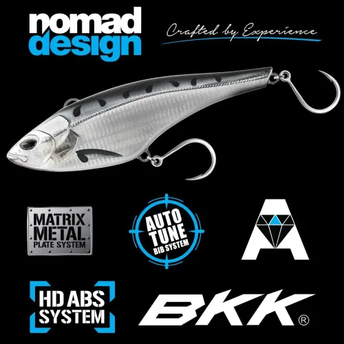 Miniatura 3 de Nomad Design Madmacs Señuelo de Trolling de Alta Velocidad – Anzuelo de Mergulho en Alta Mar con Ganchos BKK, Anillos Divididos de Alta Resistencia
