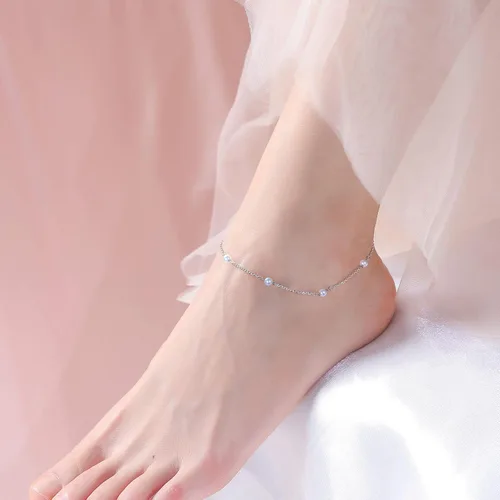 Miniatura 2 de Daochong - Tobillera de plata esterlina S925 ajustable, para mujer