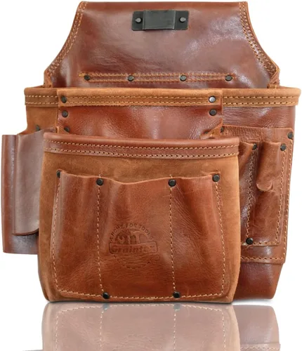 Graintex Ambassador Series 8 marcos de bolsillo profesionales para uñas y herramientas, duradero y versátil, cuero genuino de grano superior para