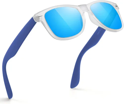 Miniatura 44 de FEIDUSUN Lentes de sol polarizados para hombre y mujer, lentes de sol retro negros para conducir, pescar, protección UV