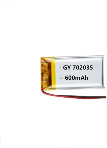 Batería recargable de polímero Lipo 3.7V para pulsera inteligente LED luz (702035-600mah)