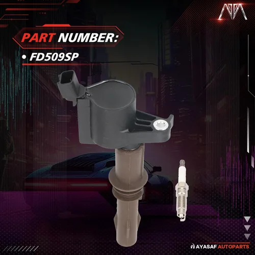 Miniatura 3 de Bobinas de encendido y bujías FD509 Juego de 10 unidades para Ford Mustang 2008-2010/F-150/F-250 Super Duty/F-350 Super Duty, 2011-2019 F-450/F-550