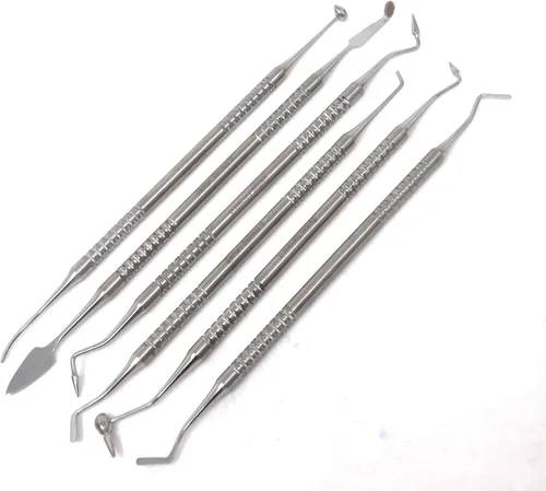 Miniatura 5 de Instrumento compuesto Dental Set de 6 piezas de llenado de plástico restaurador preparación talladores contorno tapón bola bruñidor cavidad diente
